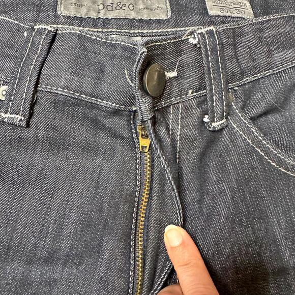 NWOT PD&C Men's Slim Straight Jeans Dark Blue Wash Denim 30x30 - Picture 5 of 8